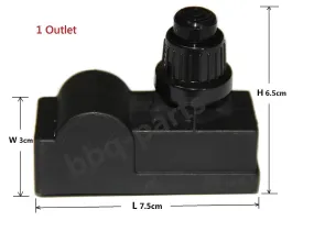 Hongso IBC310 (1 Outlet) Universal Gas BBQ Grill Ignitor Electrode Push Button Replacement Spark Generator &quot;AAA&quot; Battery Push Button Ignitor Gas Grill Replacement
