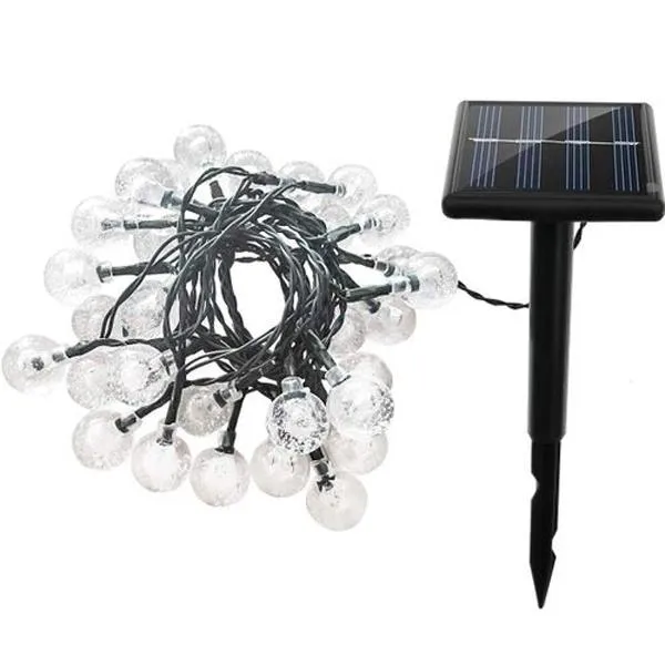 Iconix 60 LED Solar Crystal String Bulbs