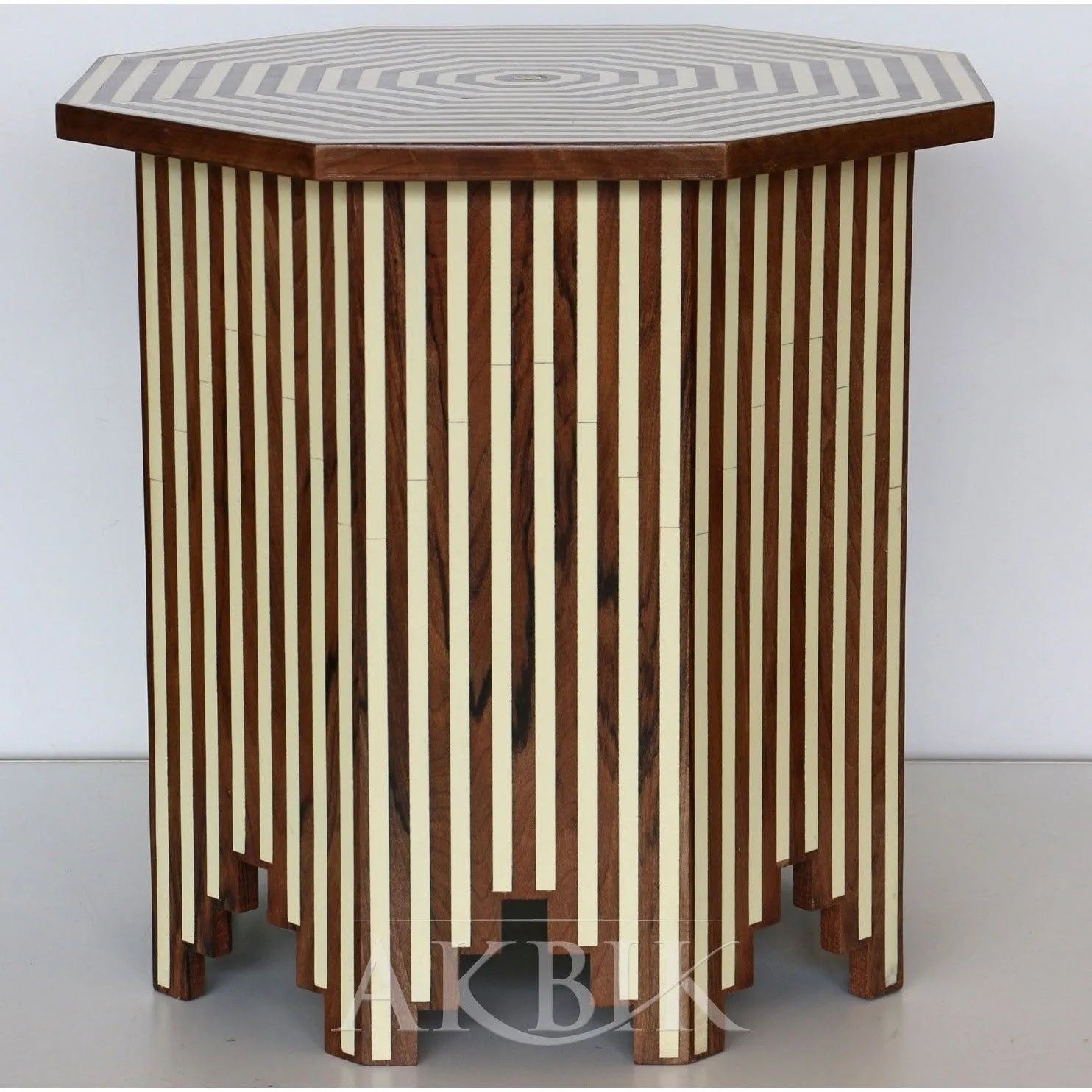 Inlaid Equidistant Side Table Design