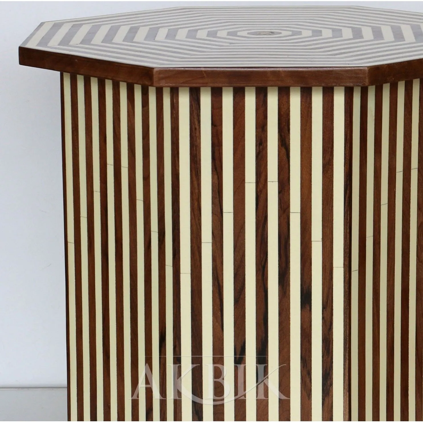 Inlaid Equidistant Side Table Design