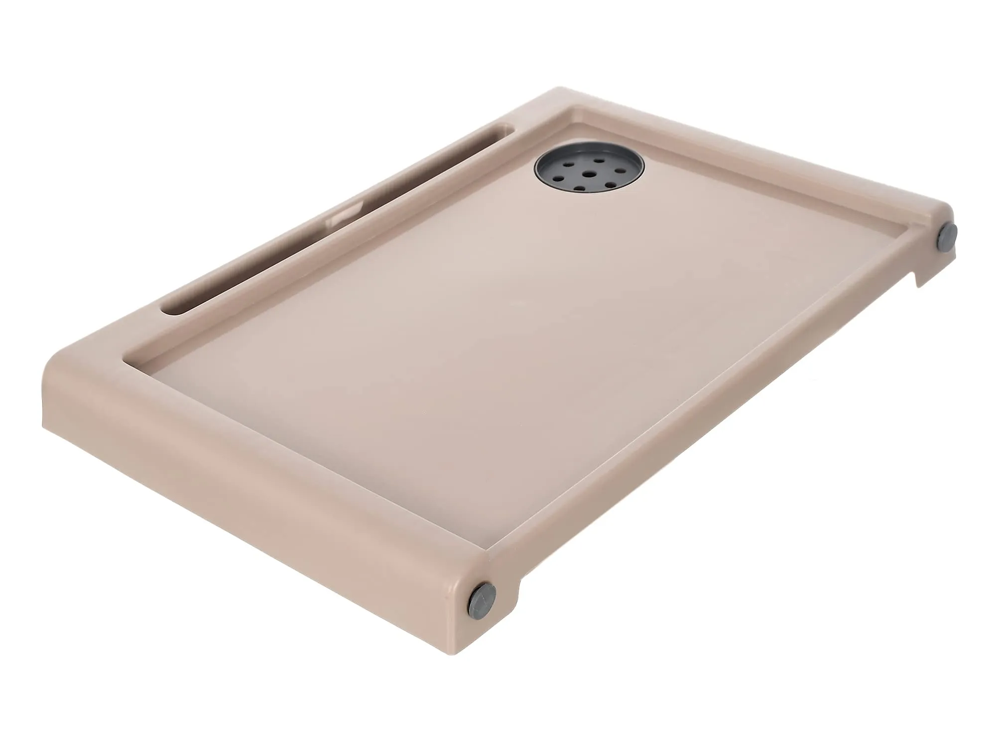 Kuber Industries Multiuses Plastic Study Desk/Laptop Table With Pencil Stand For Home & Office (Brown)