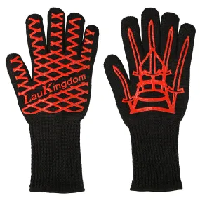 LauKingdom BBQ Grilling Cooking Glove 932&deg;F Extreme Heat Resistant Oven Mitts and BBQ Accessories