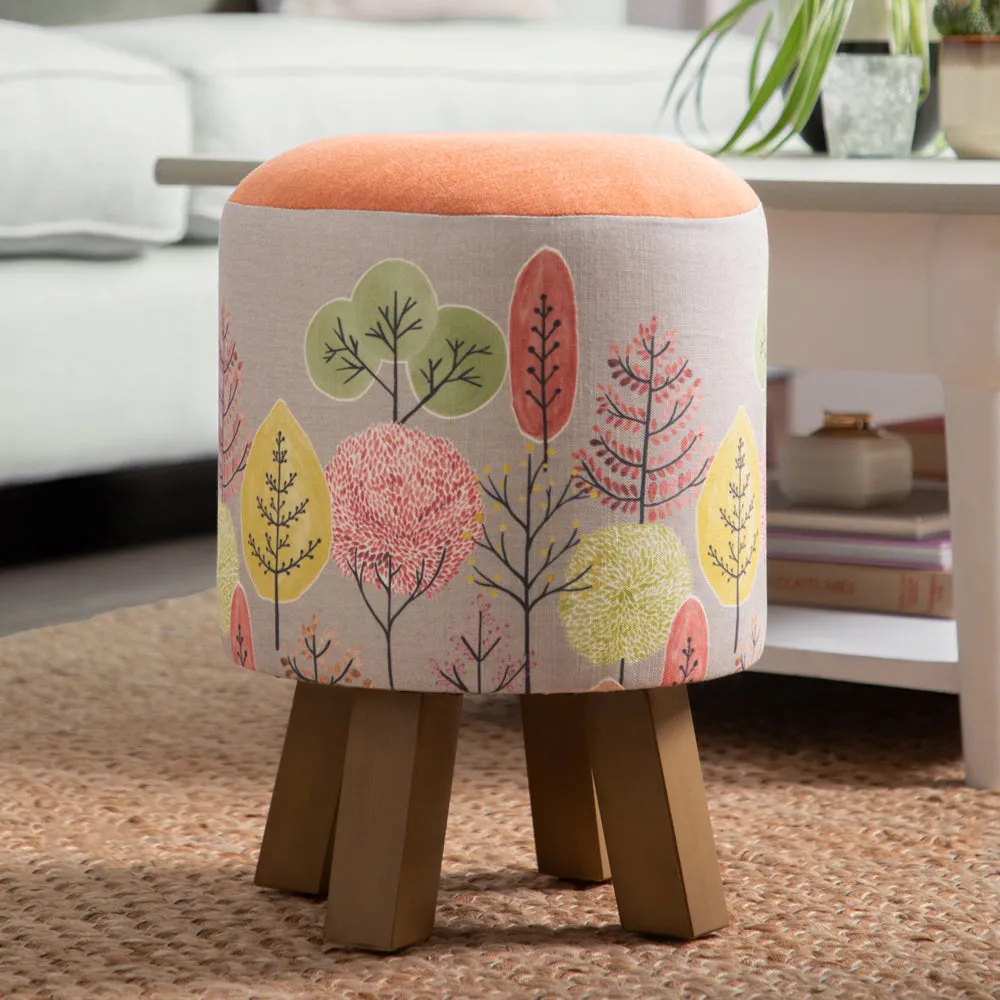 Lyall Monty Round Footstool Sandstone