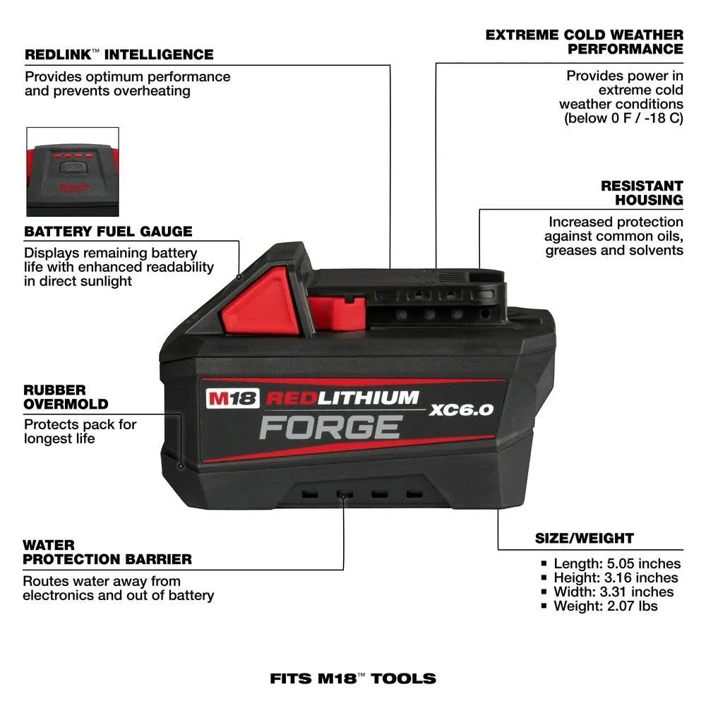 M18 REDLITHIUM FORGE XC 6.0 Battery Pack