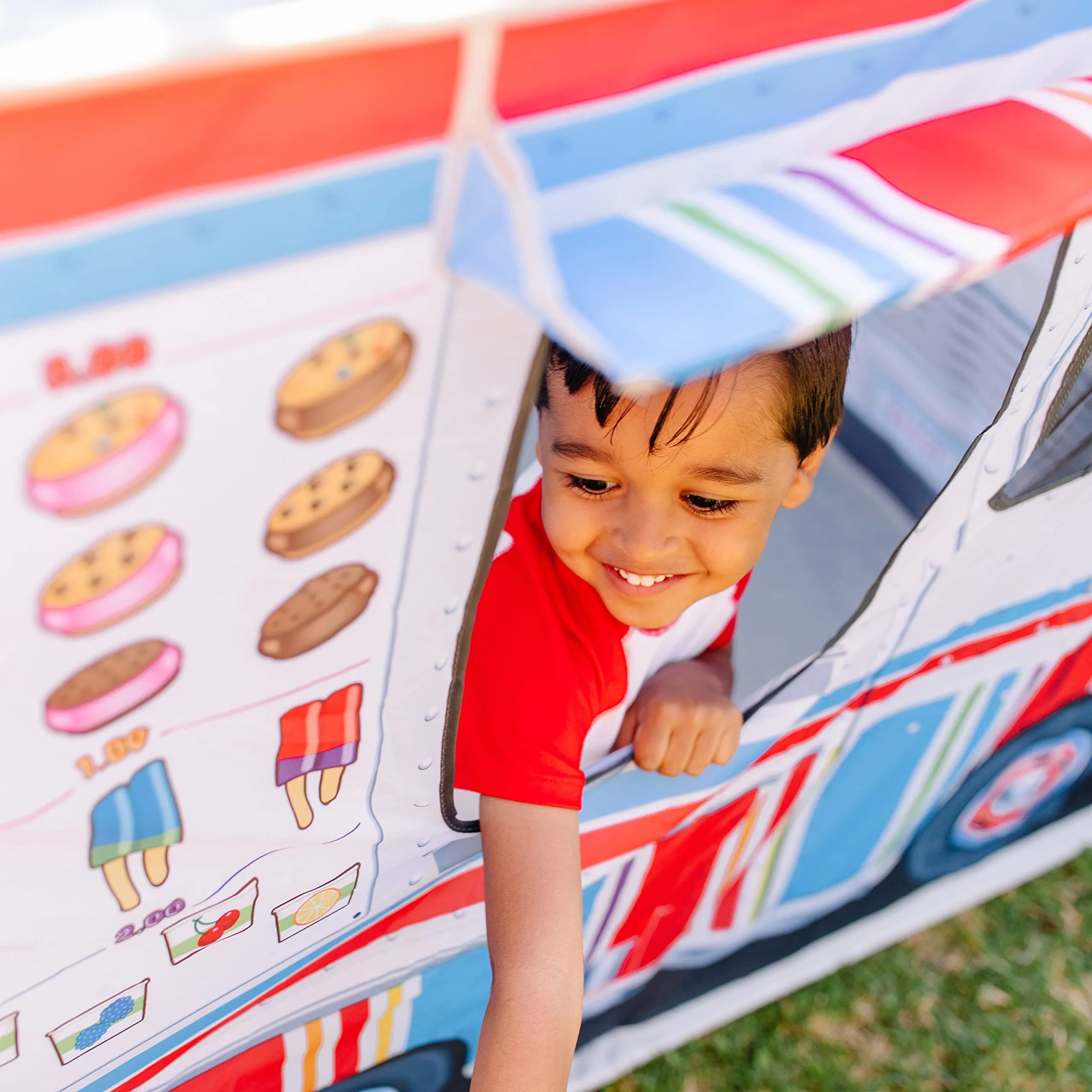 Melissa & Doug Food Truck Play Tent - Role Play Toy Ice Cream Truck Tent For Kids Ages 3 