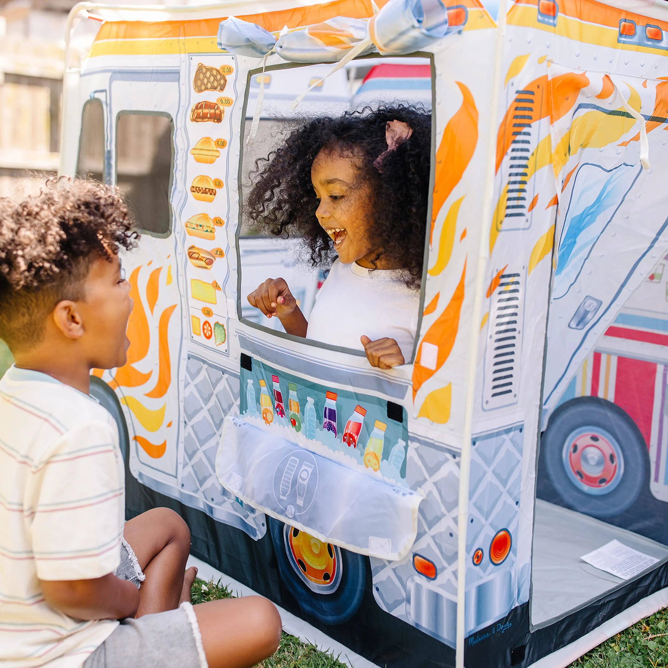Melissa & Doug Food Truck Play Tent - Role Play Toy Ice Cream Truck Tent For Kids Ages 3 