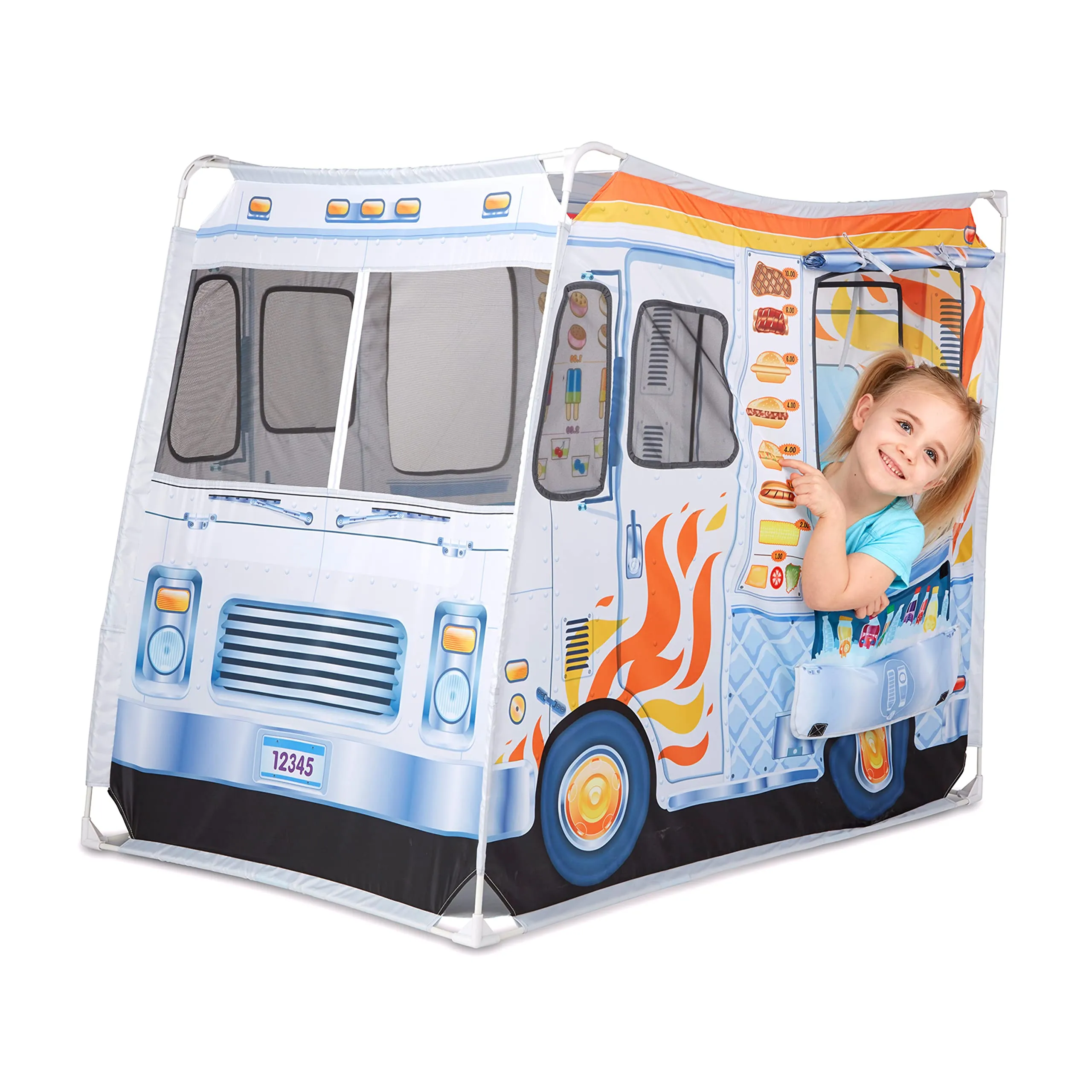Melissa & Doug Food Truck Play Tent - Role Play Toy Ice Cream Truck Tent For Kids Ages 3 