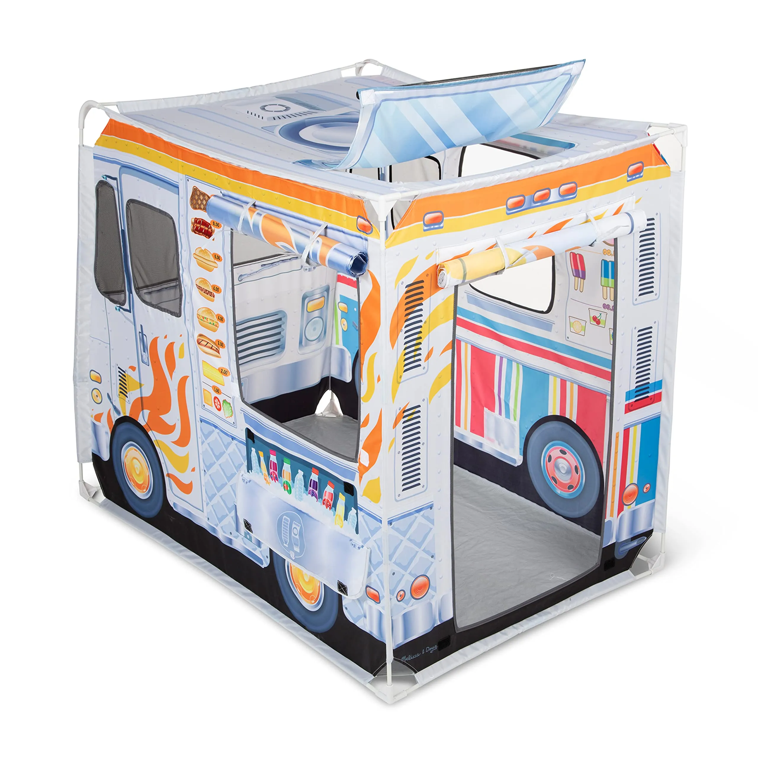 Melissa & Doug Food Truck Play Tent - Role Play Toy Ice Cream Truck Tent For Kids Ages 3 