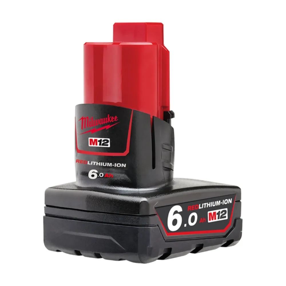 Milwaukee M12B6 M12 12V 6.0Ah Cordless REDLITHIUM-ION Battery