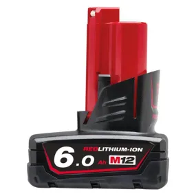 Milwaukee M12B6 M12 12V 6.0Ah Cordless REDLITHIUM-ION Battery