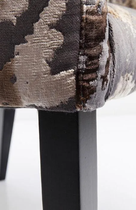 Mode Sublime Dark Brown Velvet Chair with Armrest