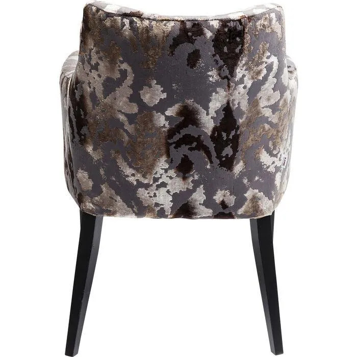 Mode Sublime Dark Brown Velvet Chair with Armrest