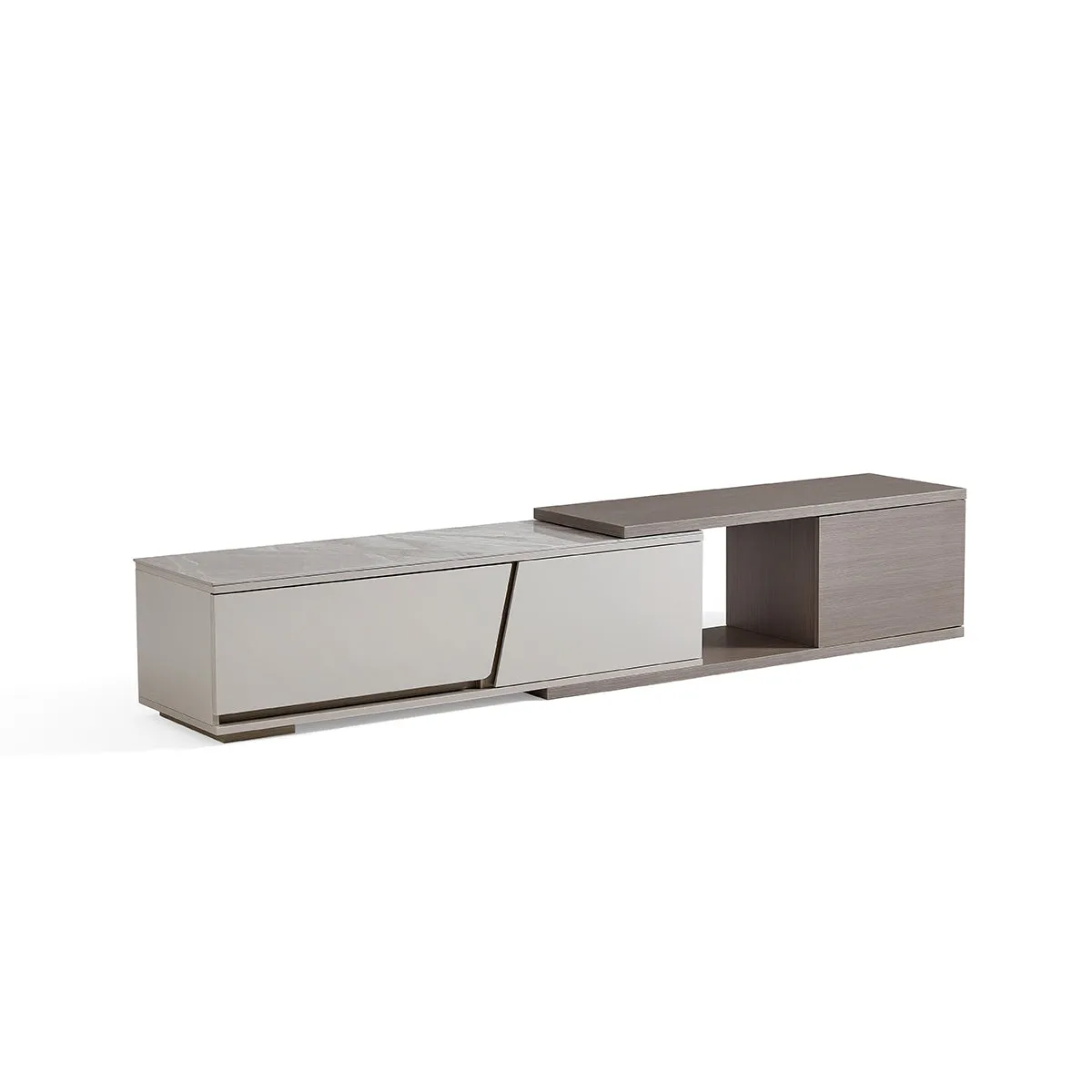 Modern Grey Extendable Entertainment Unit TV Console