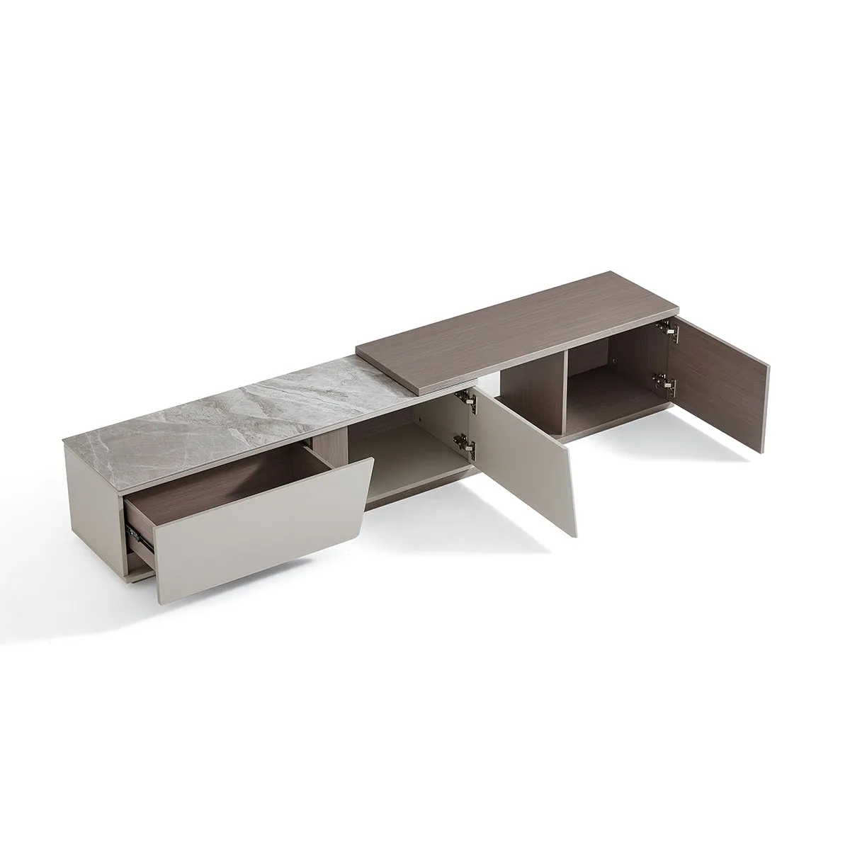 Modern Grey Extendable Entertainment Unit TV Console