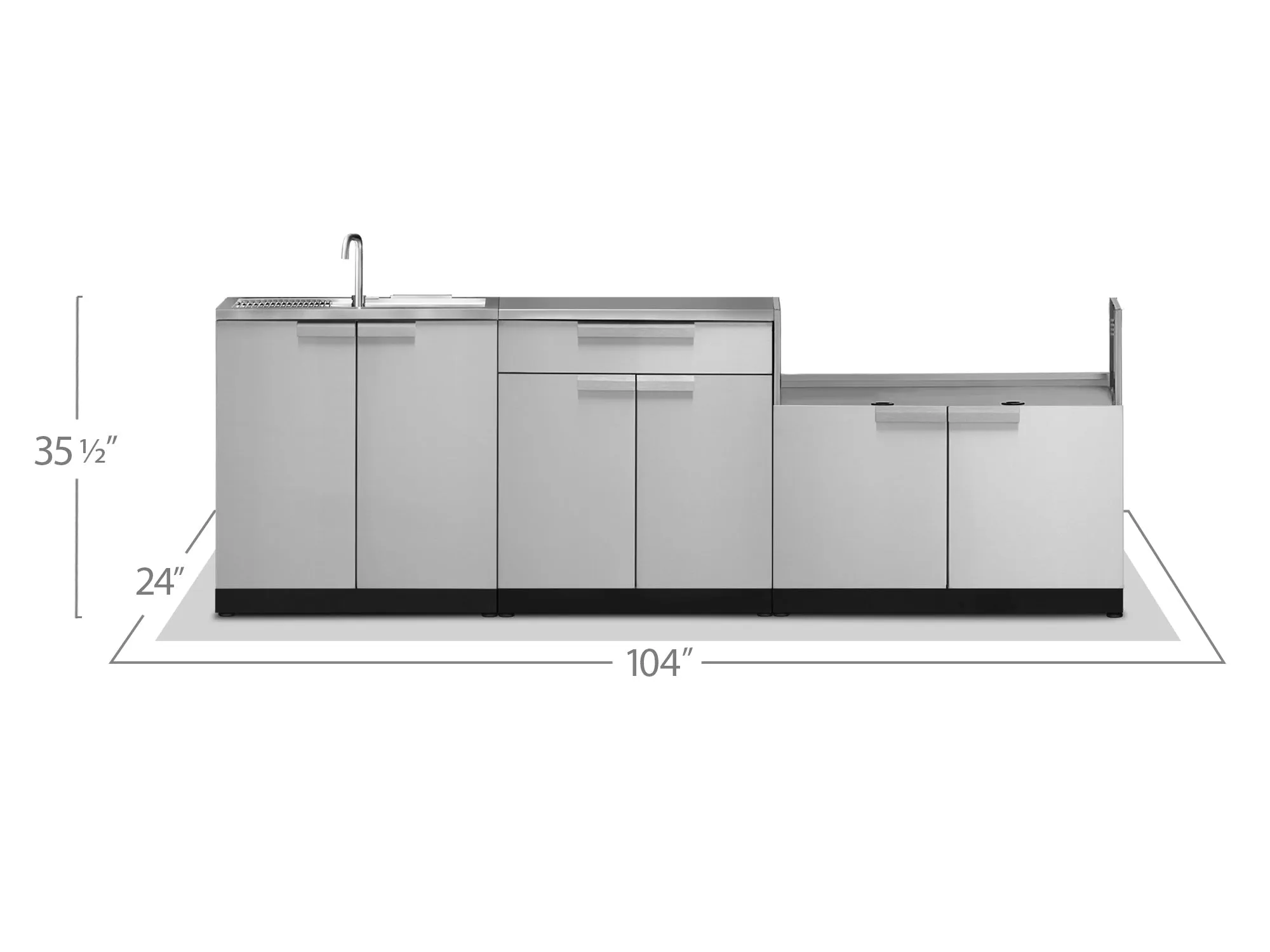 Newage Outdoor Kitchen Stainless Steel 3 Piece Set - 66805