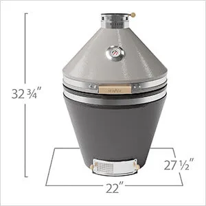 NewAge Outdoor Kitchens 22-Inch Kamado Charcoal Grill (Taupe and Iron Black)