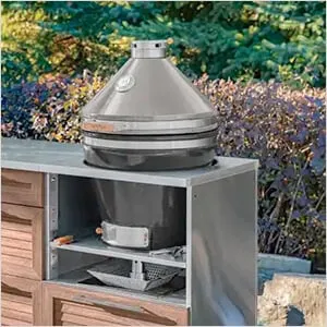 NewAge Outdoor Kitchens 22-Inch Kamado Charcoal Grill (Taupe and Iron Black)