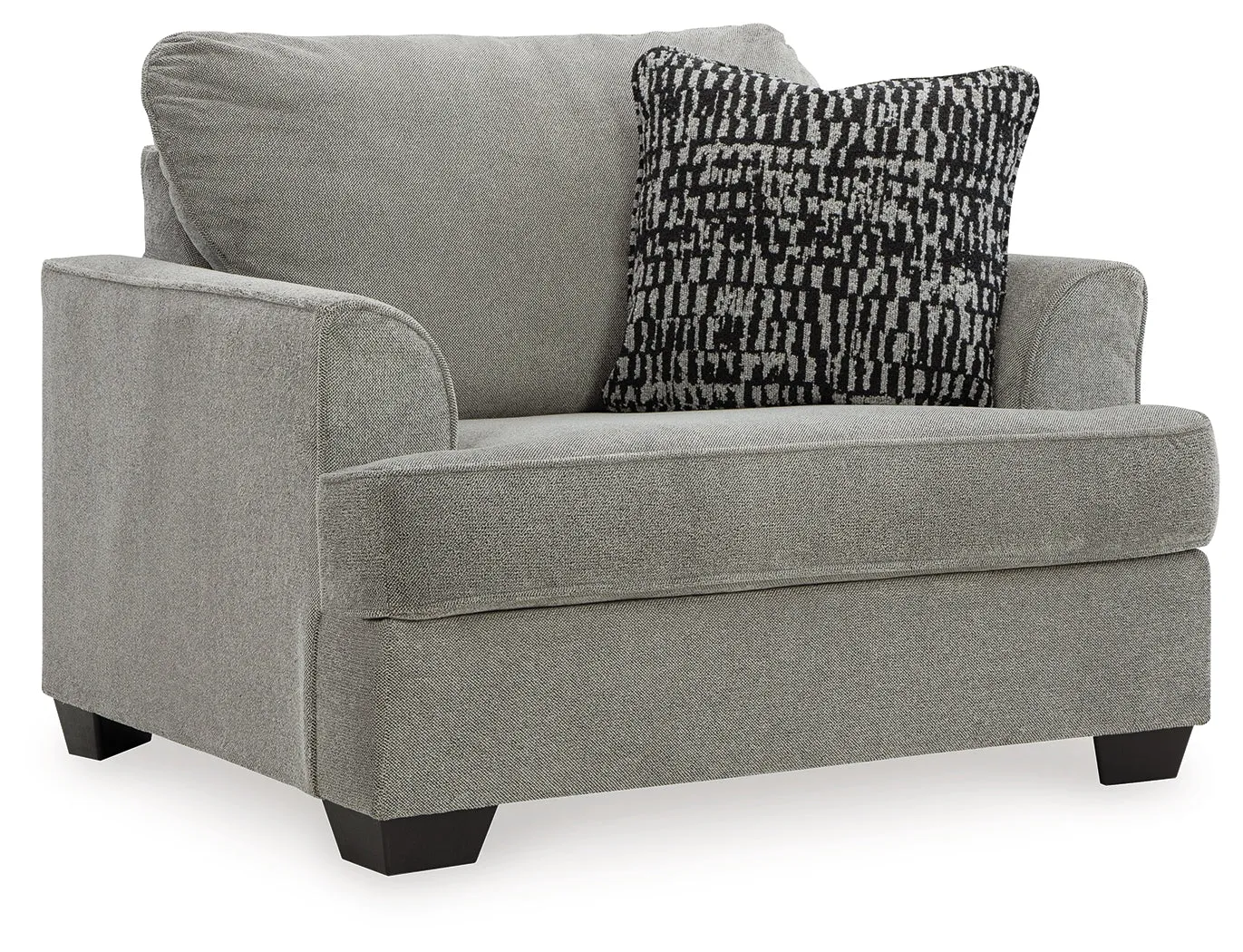 (Online Special Price) Deakin Ash Oversized Chair and Ottoman