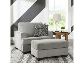 (Online Special Price) Deakin Ash Oversized Chair and Ottoman