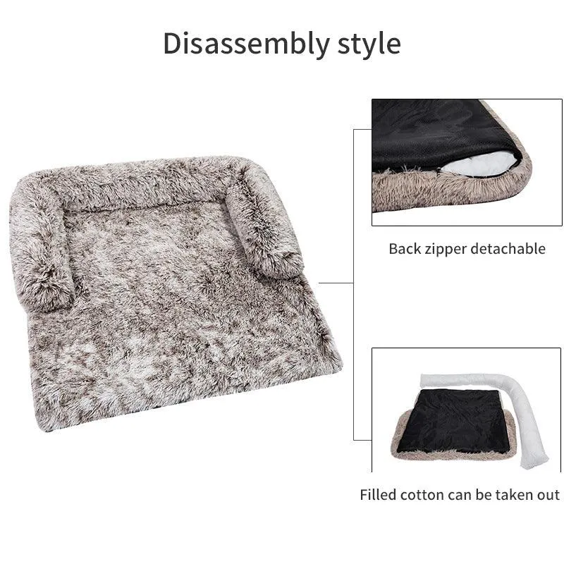 PawFriends Pet Sofa Bed Dog Calming Sofa Cover Protector Cushion Plush Mat M
