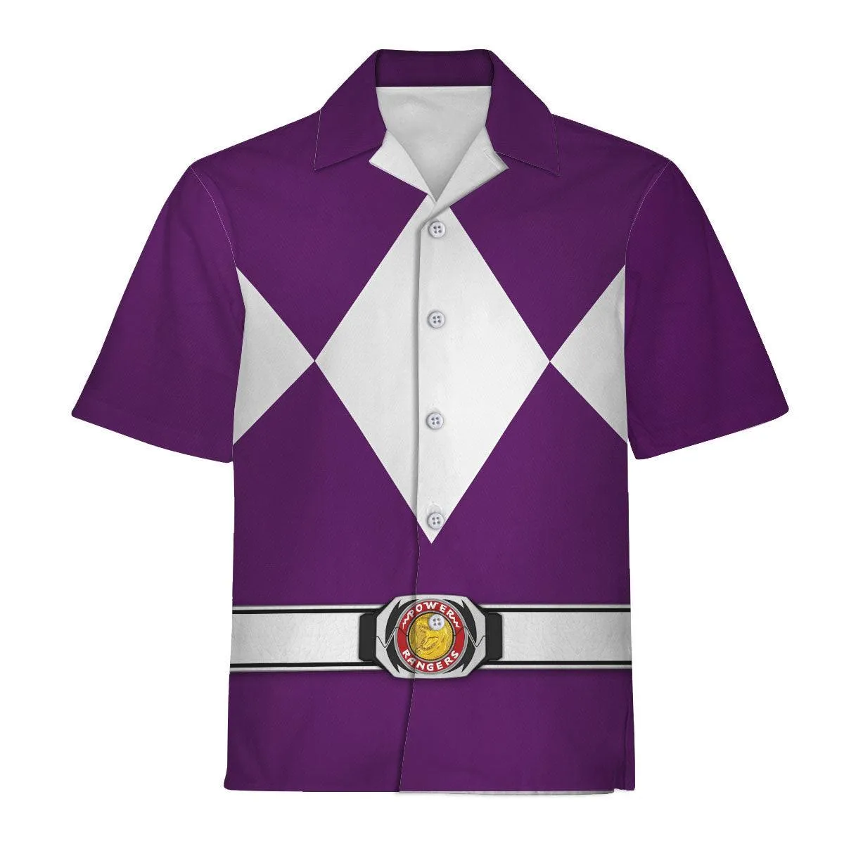 Purple Ranger Mighty Morphin Hawaiian Shirt Beach Shorts