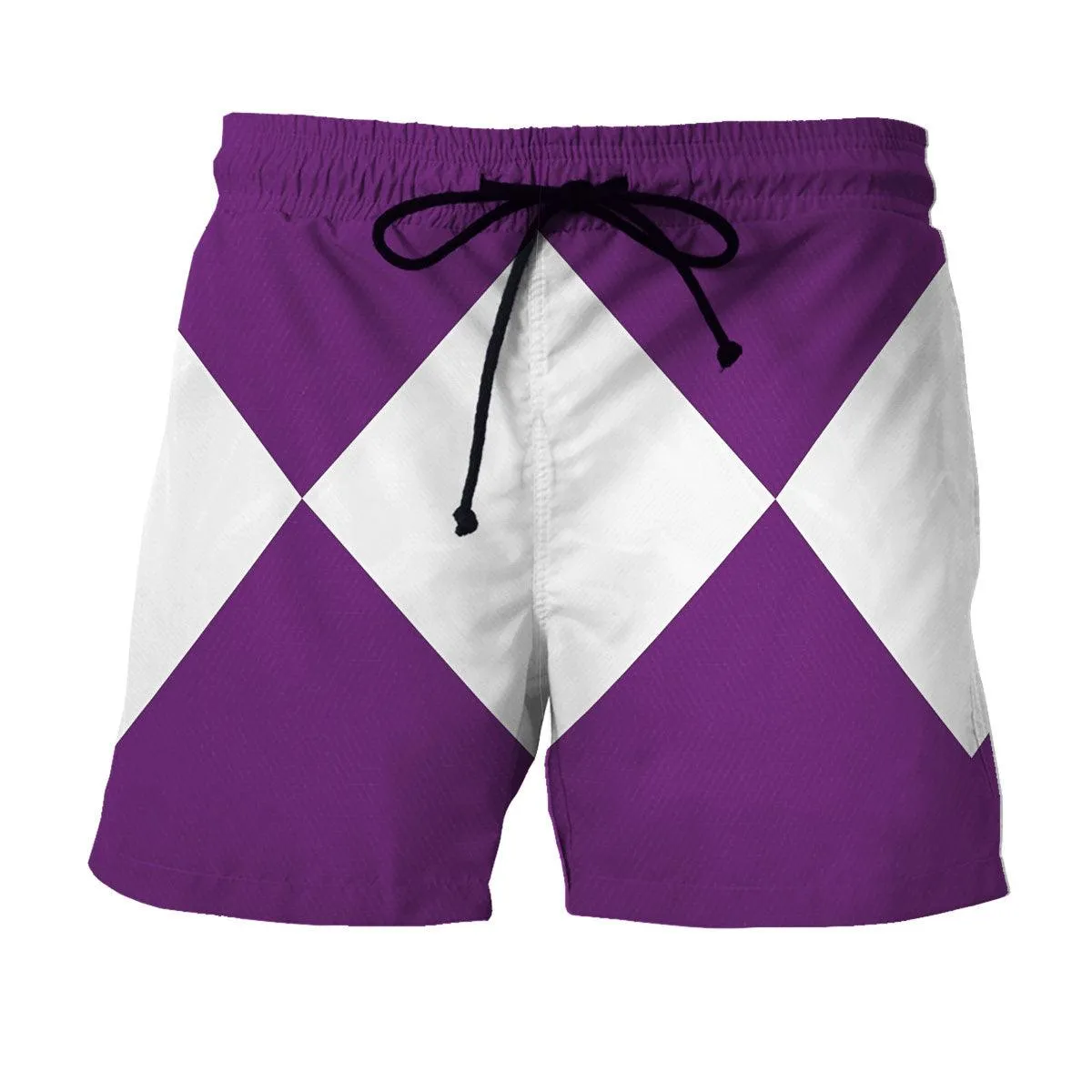 Purple Ranger Mighty Morphin Hawaiian Shirt Beach Shorts