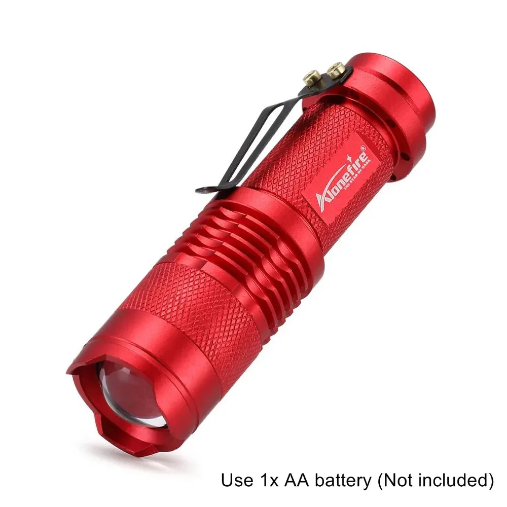 Red Light Zoom Flashlight Mini Hunting Bees Fishing Blood Vessels Astronomy Observe Star Hotel Camera Detector Lamp Torch AA Cel