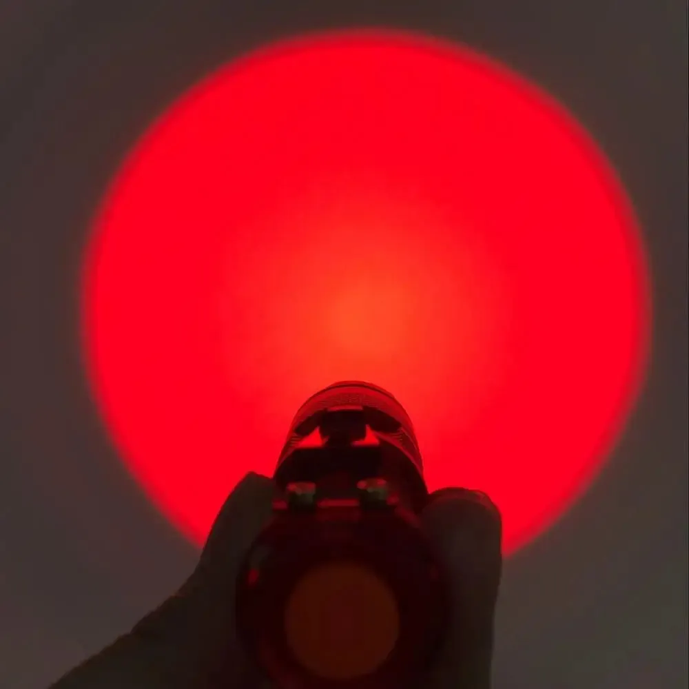 Red Light Zoom Flashlight Mini Hunting Bees Fishing Blood Vessels Astronomy Observe Star Hotel Camera Detector Lamp Torch AA Cel
