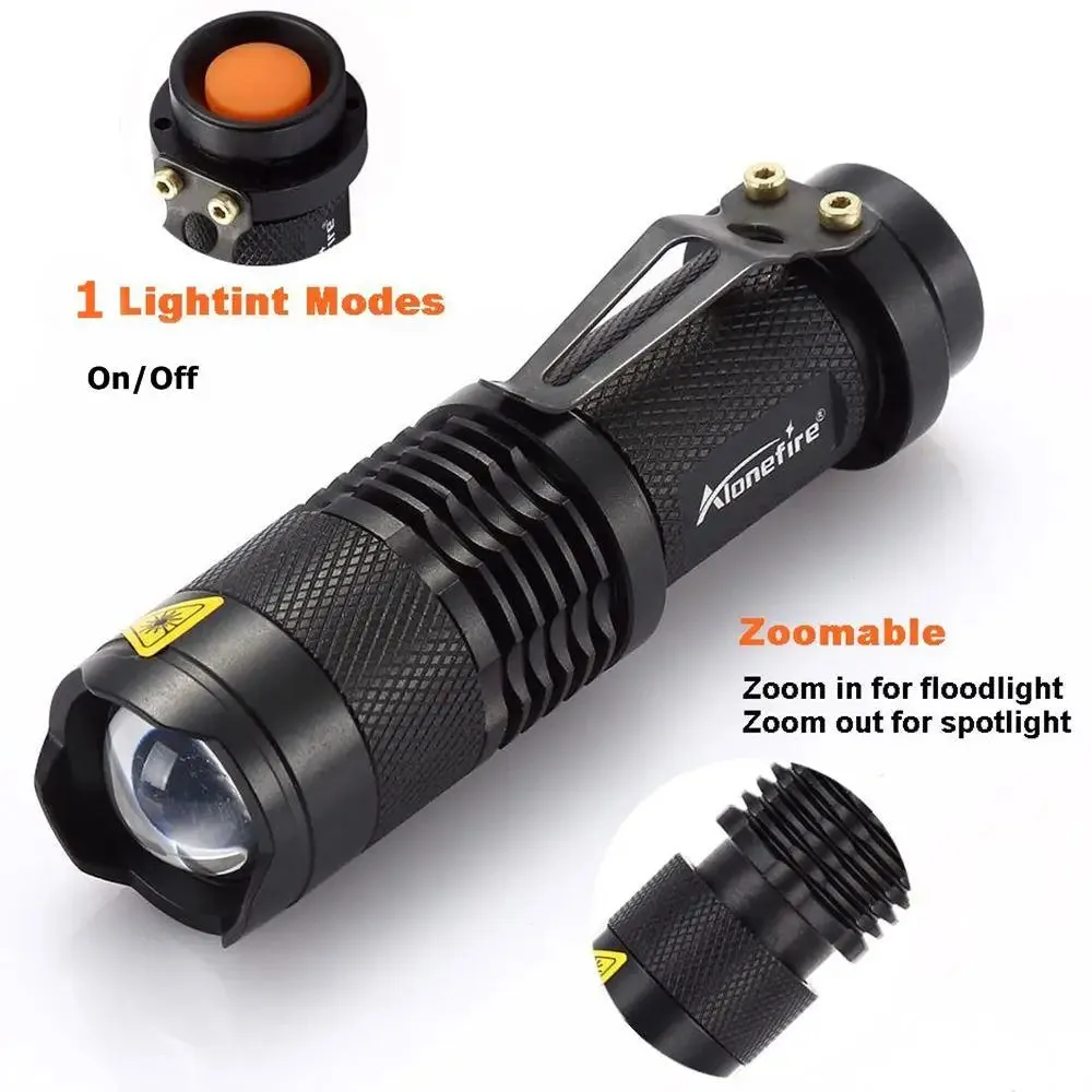 Red Light Zoom Flashlight Mini Hunting Bees Fishing Blood Vessels Astronomy Observe Star Hotel Camera Detector Lamp Torch AA Cel