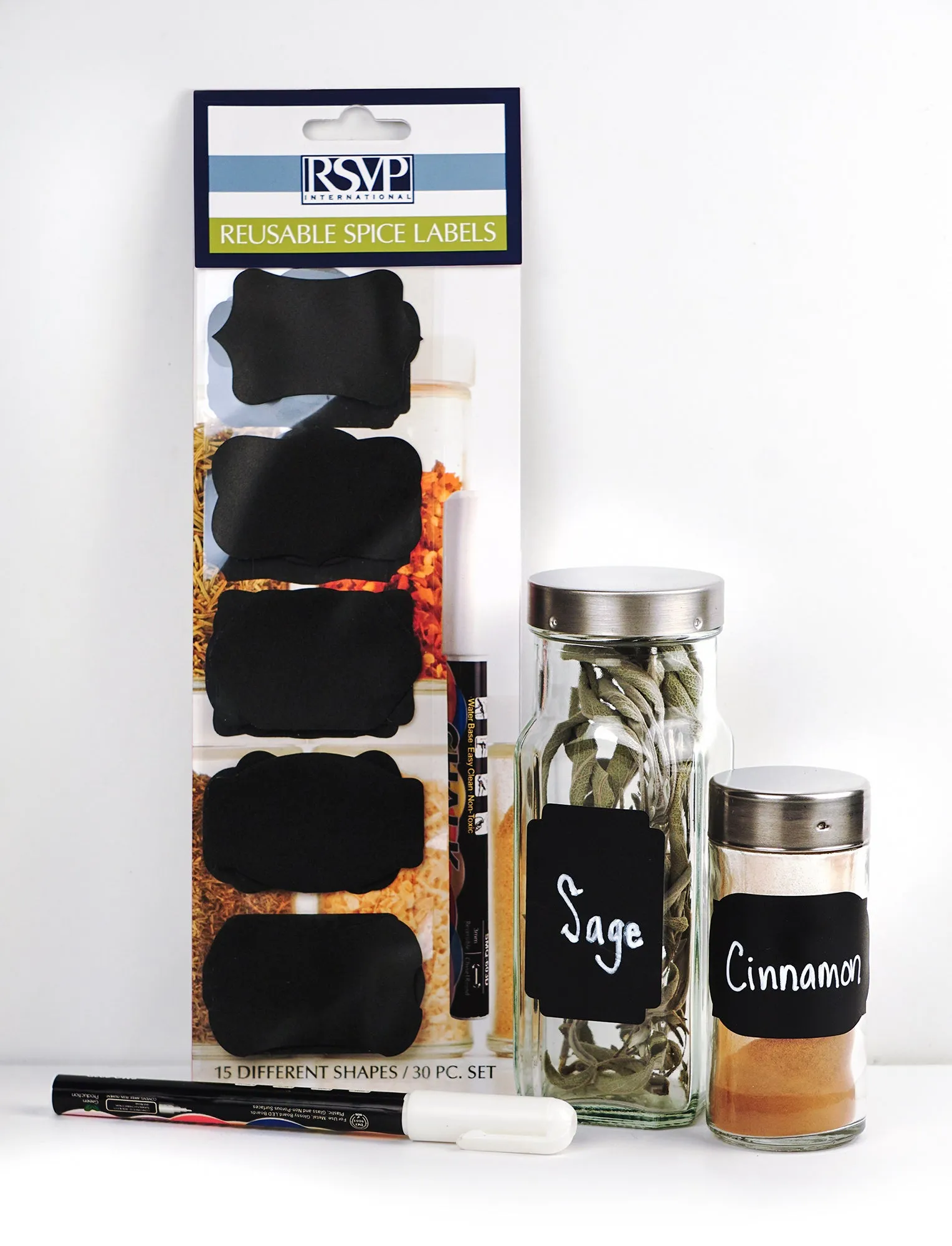 Reusable Spice Labels - Set of 30