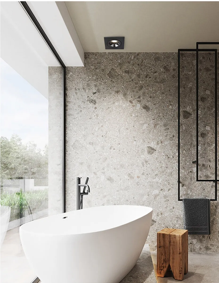 Russell - Angle Adjustable Square Modern Recessed Ceiling Down Light