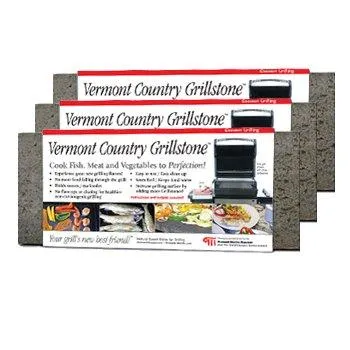Sale! 3 Pack - Vermont Country Grillstone - Healthy Natural Stone Grilling