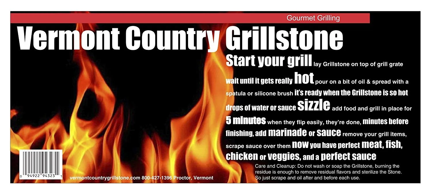 Sale! 3 Pack - Vermont Country Grillstone - Healthy Natural Stone Grilling