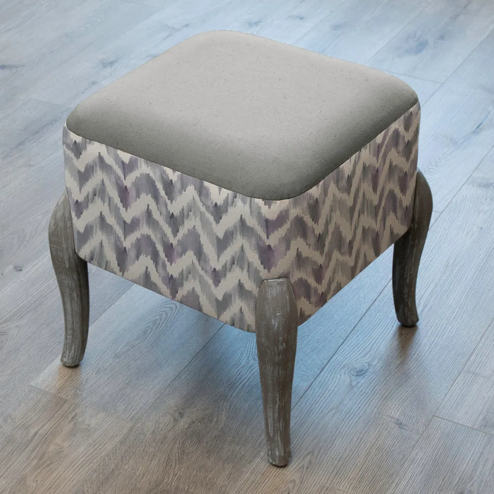 Savannah Printed Ralf Footstool Violet