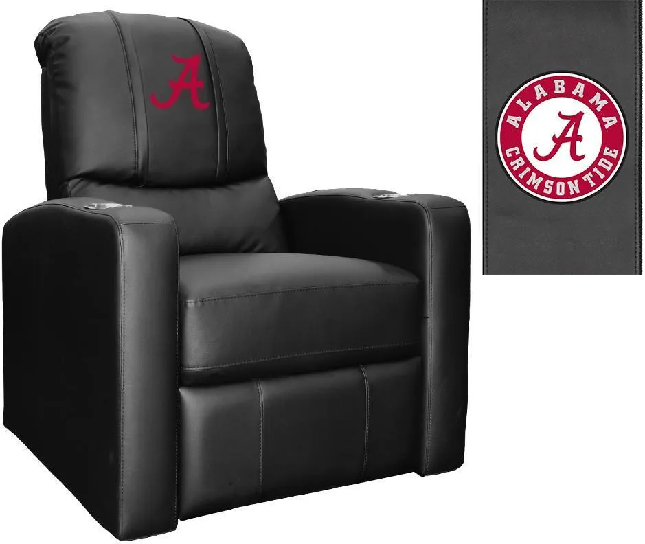 Stealth Recliner with Alabama Crimson Tide Red A Logo