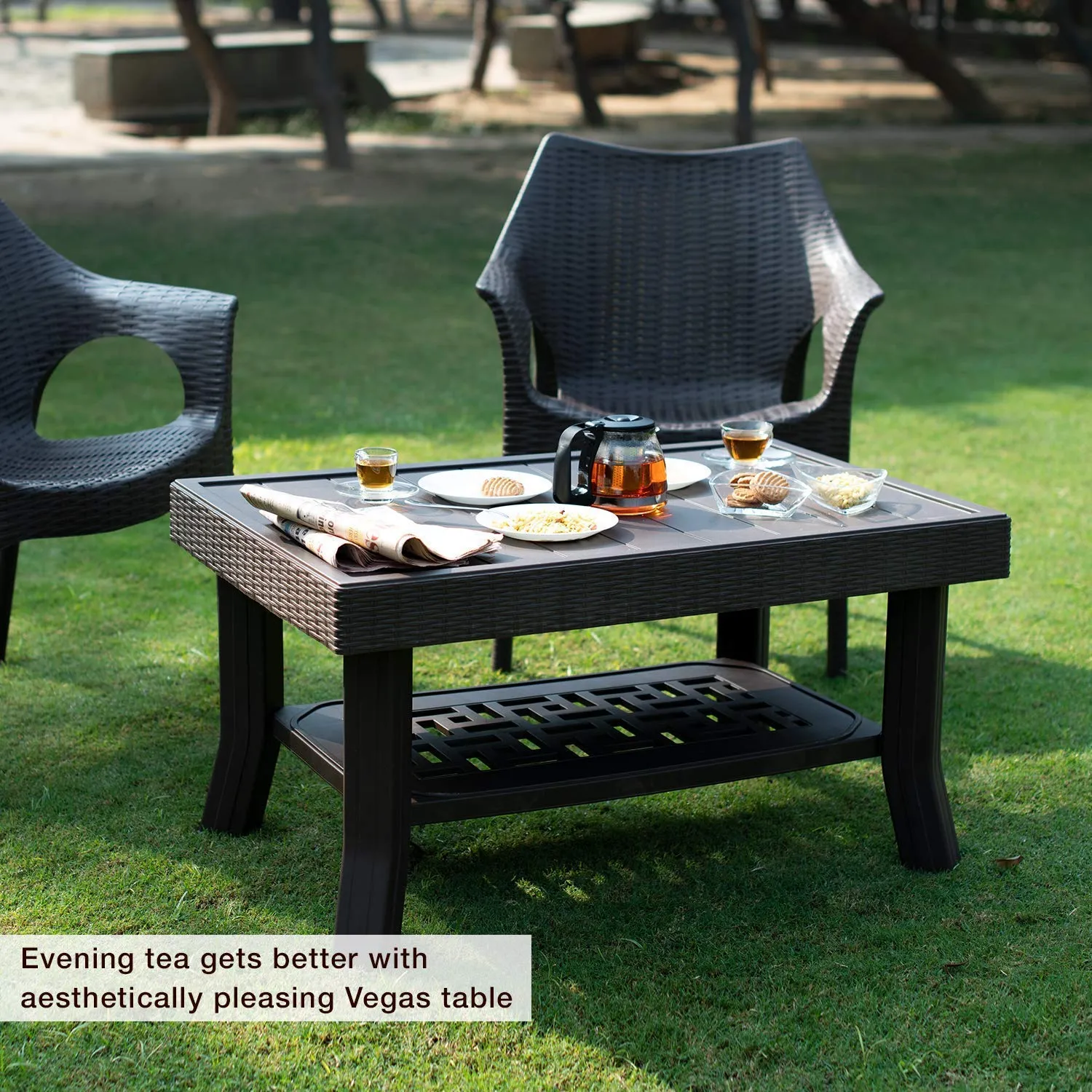 Supreme Vegas Plastic Center Table (Milky White)