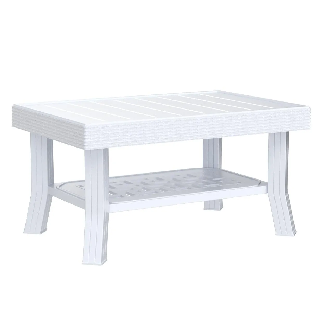 Supreme Vegas Plastic Center Table (Milky White)