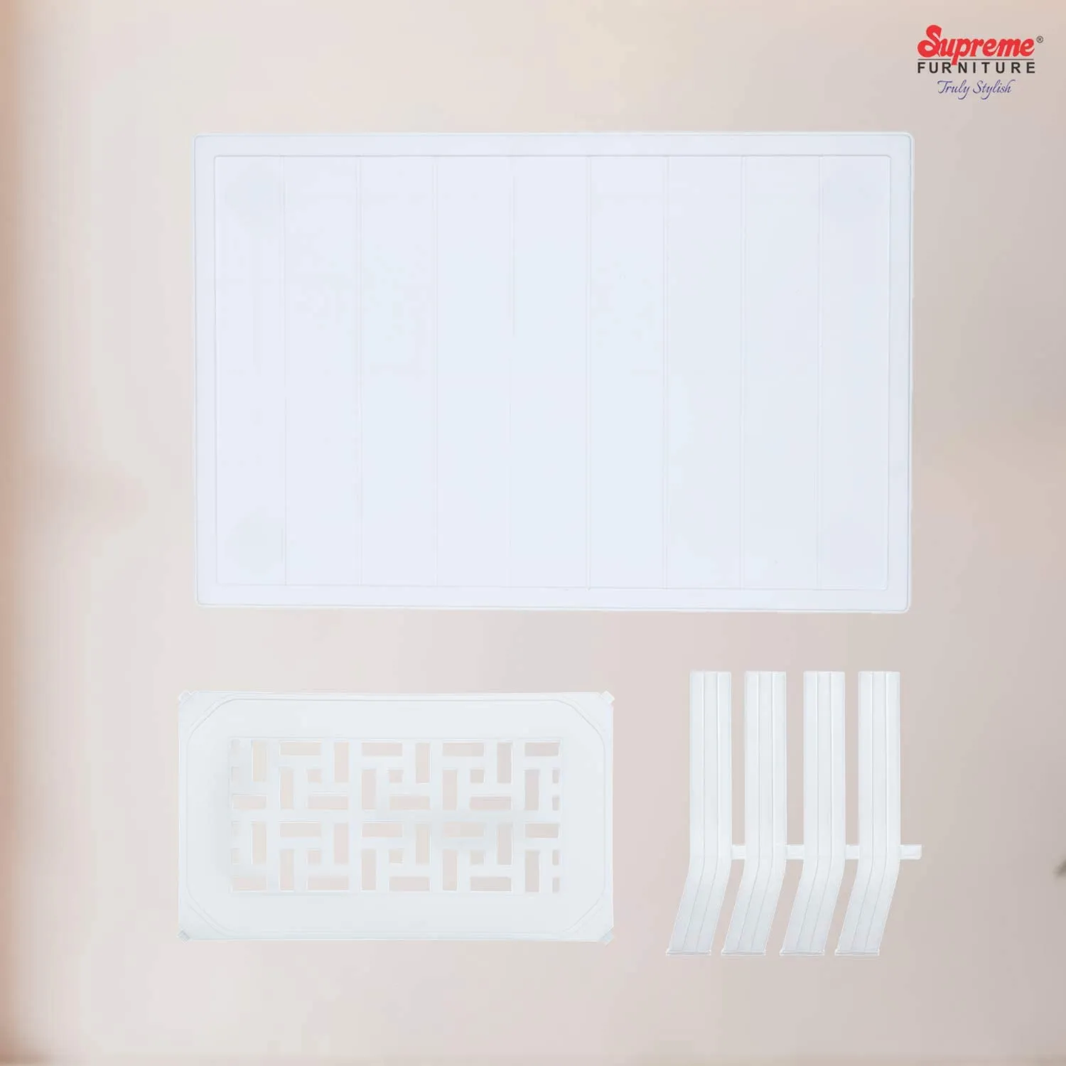 Supreme Vegas Plastic Center Table (Milky White)
