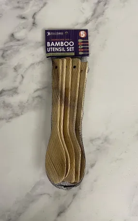UTENSILS BAMBOO 5 PC SET
