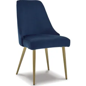 Wynora Side Chair - Blue/Gold - (D292-01)