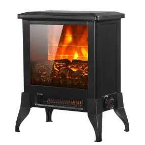 ZOKOP Electric Fireplace Metal Stove Auto-shutoff Black